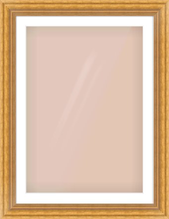 Gold Reverse Frame for 594 × 841mm artwork, with Smooth White Single Mount