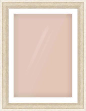 Silver / White Scoop Frame for 594 × 841mm artwork, with Smooth White Single Mount