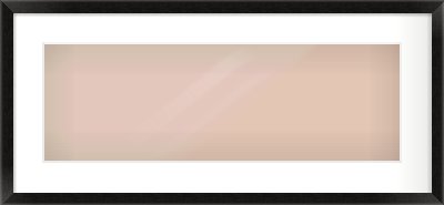 Black Wood Grain Flat Frame for 600 × 200mm artwork, with Smooth White Single Mount