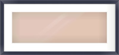 Navy Paint Flat Frame for 600 × 200mm artwork, with Smooth White Single Mount
