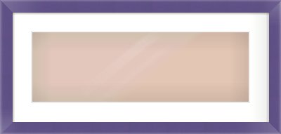 Purple Paint Flat Frame for 600 × 200mm artwork, with Smooth White Single Mount