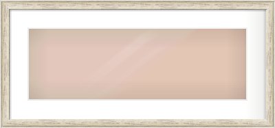 Champagne Silver with Black Sides Cushion Frame for 600 × 200mm artwork, with Smooth White Single Mount