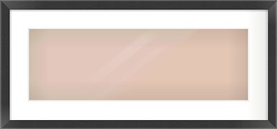 Black Flat Frame for 600 × 200mm artwork, with Smooth White Single Mount