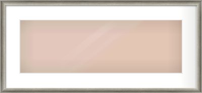 Silver Cushion Frame for 600 × 200mm artwork, with Smooth White Single Mount