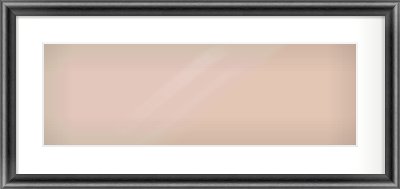 Black Cushion Frame for 600 × 200mm artwork, with Smooth White Single Mount