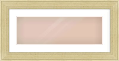 Silver Flat Frame for 600 × 200mm artwork, with Smooth White Single Mount