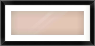 Black Cushion Frame for 600 × 200mm artwork, with Smooth White Single Mount