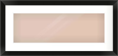 Black Flat Frame for 600 × 200mm artwork, with Smooth White Single Mount