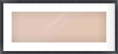 Black Wood Grain Flat Frame for 600 × 200mm artwork, with Smooth White Single Mount