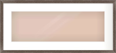 Dark Walnut Flat Frame for 600 × 200mm artwork, with Smooth White Single Mount