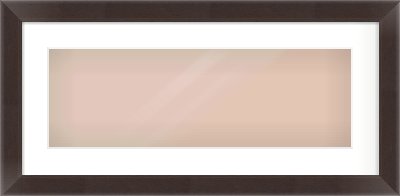 Brown Flat Frame for 600 × 200mm artwork, with Smooth White Single Mount