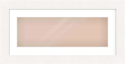 White Beveled Frame for 600 × 200mm artwork, with Smooth White Single Mount