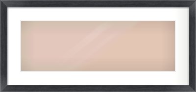 Black Wood Grain Flat Frame for 600 × 200mm artwork, with Smooth White Single Mount