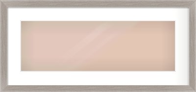 Grey Flat Frame for 600 × 200mm artwork, with Smooth White Single Mount