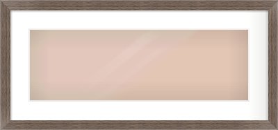 Dark Walnut Flat Frame for 600 × 200mm artwork, with Smooth White Single Mount