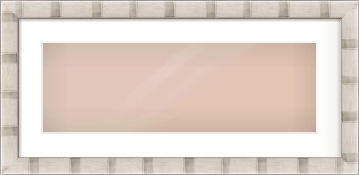 Silver Flat Frame for 600 × 200mm artwork, with Smooth White Single Mount