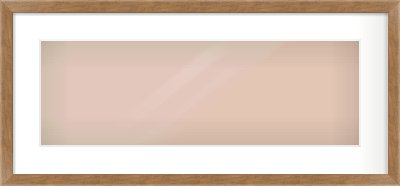 Brushed Bronze with Black Sides Flat Frame for 600 × 200mm artwork, with Smooth White Single Mount
