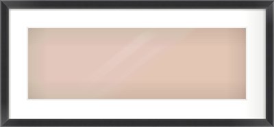 Black Angle Frame for 600 × 200mm artwork, with Smooth White Single Mount