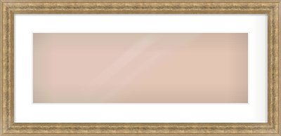 Distressed Gold Dome Frame for 600 × 200mm artwork, with Smooth White Single Mount