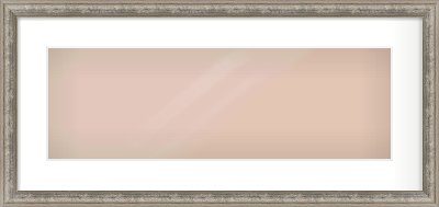 Silver Dome Frame for 600 × 200mm artwork, with Smooth White Single Mount