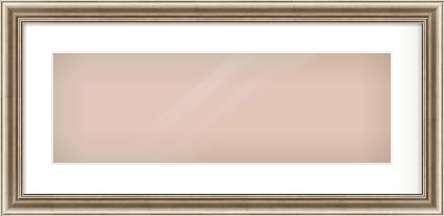 Silver Cushion Frame for 600 × 200mm artwork, with Smooth White Single Mount