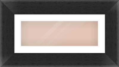 Black Flat Frame for 600 × 200mm artwork, with Smooth White Single Mount