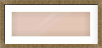 Bronze Flat Frame for 600 × 200mm artwork, with Smooth White Single Mount