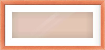 Bronze Flat Frame for 600 × 200mm artwork, with Smooth White Single Mount