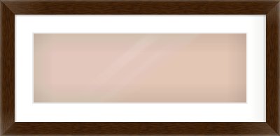 Wenge Flat Frame for 600 × 200mm artwork, with Smooth White Single Mount