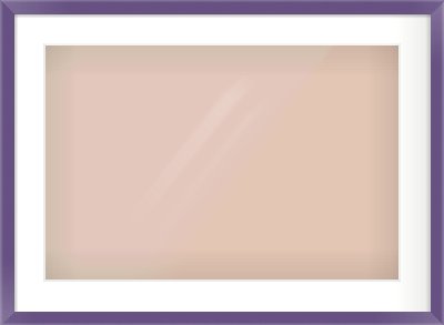Purple Paint Flat Frame for 600 × 400mm artwork, with Smooth White Single Mount