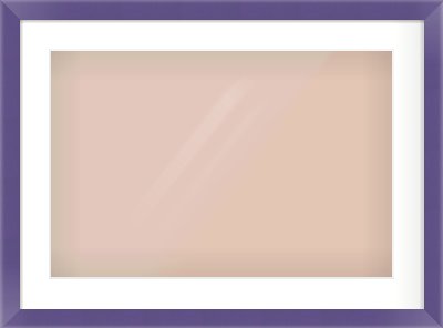 Purple Paint Flat Frame for 600 × 400mm artwork, with Smooth White Single Mount