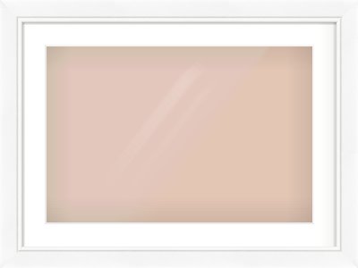 White Reverse Frame for 600 × 400mm artwork, with Smooth White Single Mount