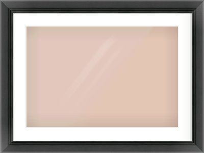 Black Reverse Frame for 600 × 400mm artwork, with Smooth White Single Mount