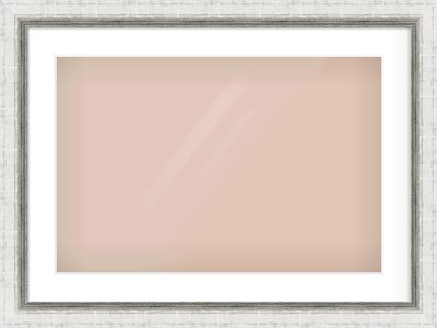 Silver Reverse Frame for 600 × 400mm artwork, with Smooth White Single Mount