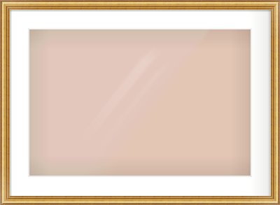 Gold Dome Frame for 600 × 400mm artwork, with Smooth White Single Mount