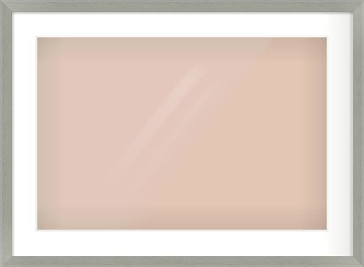 Pale Grey Flat Frame for 600 × 400mm artwork, with Smooth White Single Mount