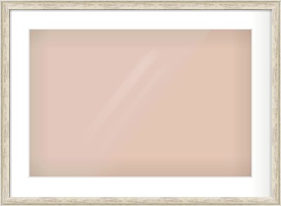 Champagne Silver with Black Sides Cushion Frame for 600 × 400mm artwork, with Smooth White Single Mount