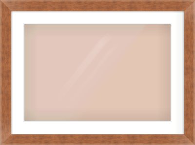 Bronze Flat Frame for 600 × 400mm artwork, with Smooth White Single Mount