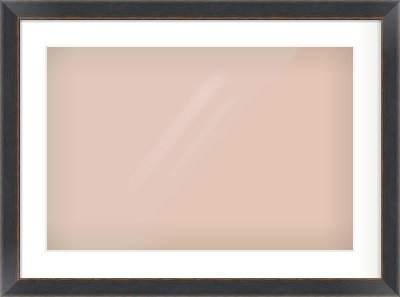 Black Flat Frame for 600 × 400mm artwork, with Smooth White Single Mount