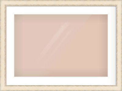 GOLD Flat Frame for 600 × 400mm artwork, with Smooth White Single Mount