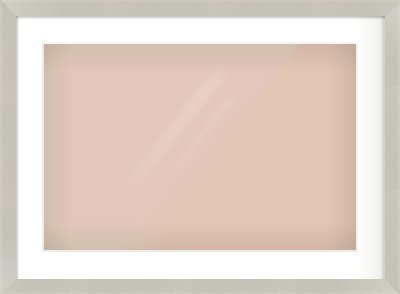 Grey Flat Frame for 600 × 400mm artwork, with Smooth White Single Mount