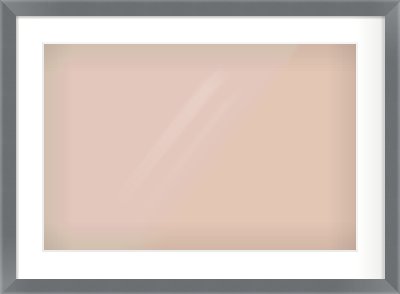 Grey Flat Frame for 600 × 400mm artwork, with Smooth White Single Mount