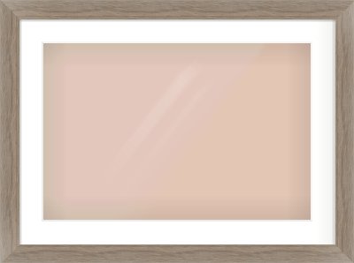 Grey Wood Flat Frame for 600 × 400mm artwork, with Smooth White Single Mount