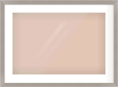 Grey Flat Frame for 600 × 400mm artwork, with Smooth White Single Mount