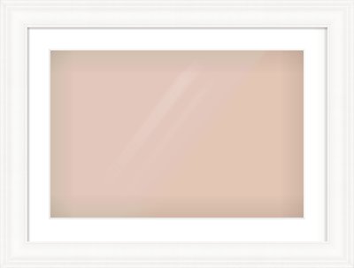 White Scoop Frame for 600 × 400mm artwork, with Smooth White Single Mount