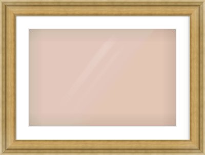 Gold Scoop Frame for 600 × 400mm artwork, with Smooth White Single Mount