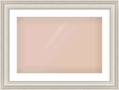 Silver Scoop Frame for 600 × 400mm artwork, with Smooth White Single Mount