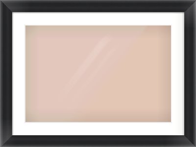 Black Cushion Frame for 600 × 400mm artwork, with Smooth White Single Mount
