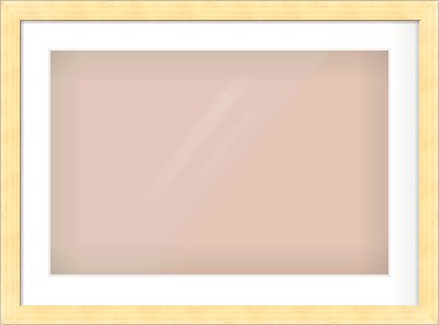 Gold Face, Black Sides Flat Frame for 600 × 400mm artwork, with Smooth White Single Mount
