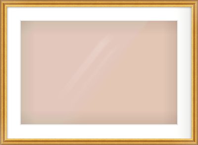 Gold Reverse Frame for 600 × 400mm artwork, with Smooth White Single Mount